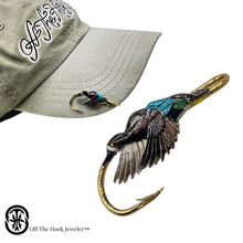 Load image into Gallery viewer, BLUE WINGED TEAL HOOKIT© Hat Hook -  Fishing Hat Clip - Fish pin