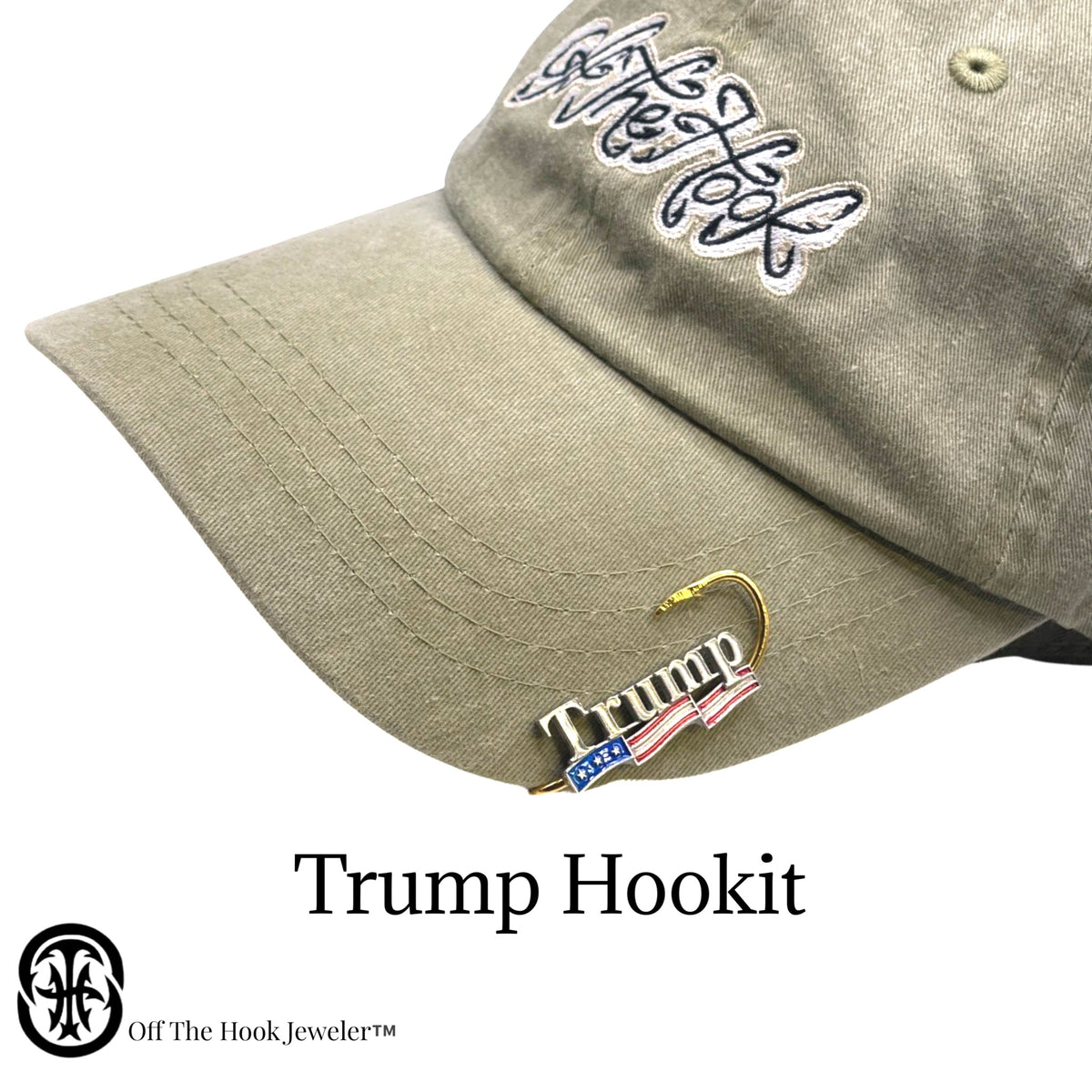 TRUMP HOOKIT - Fishing Hat Pin - Hat Clip - Brim Clip - Maga hat - Mon – Off  The Hook Jeweler