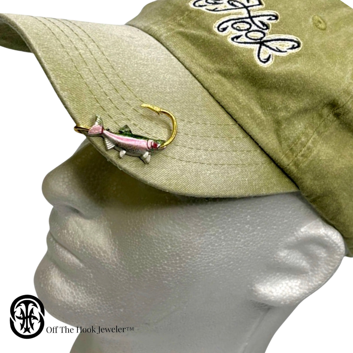 GREEN WINGED HEAD HOOKIT© Hat Hook - Fishing Hat Clip – Off The Hook Jeweler