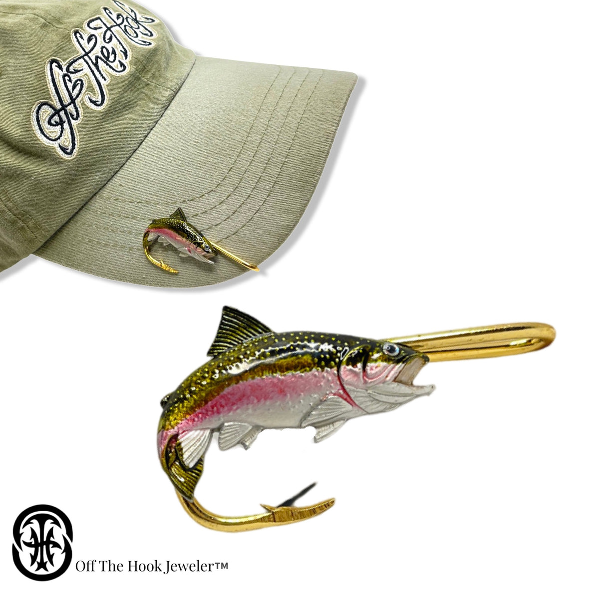 RAINBOW TROUT HOOKIT© Hat Hook - Fishing Hat Clip – Off The Hook
