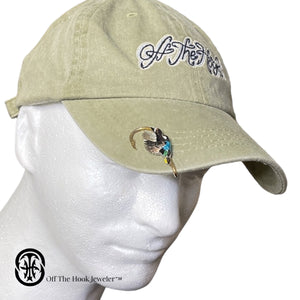 BLUE WINGED TEAL HOOKIT© Hat Hook -  Fishing Hat Clip - Fish pin