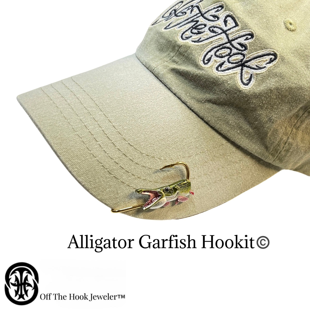 ALLIGATOR GARFISH HOOKIT - Fishing Hat Hook - Fishing Hat Pin - Brim Clip - Fishing Hat Clip ALLIGATOR GARFISH HOOKIT - Fishing Hat Hook - Fishing Hat Pin - Brim Clip - Fishing Hat Clip