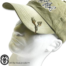 Load image into Gallery viewer, ELK ANTLER HOOKIT© Hat Hook -Moose Hat Hook - Fishing Hat Clip - Elk Skull