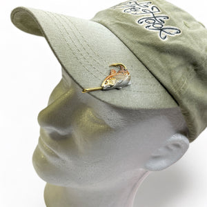 REDFISH HOOKIT© (turning #2) Hat Pin - Fishing Hat Clip -REDFISH Hat Hook