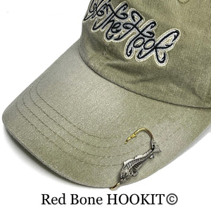 RED BONES HOOKIT© Hat Hook - Redfish Fishing Hat Pin - Fishing Hat Clip