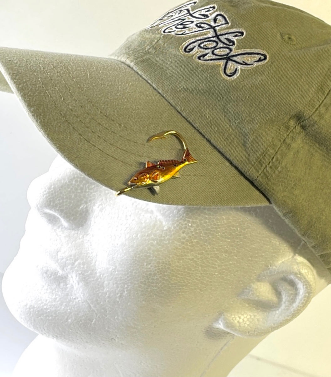 40 assorted fish hooks kmart 48084 tip cap REDFISH HOOKIT© Hat Hook - Fishing Hat Clip