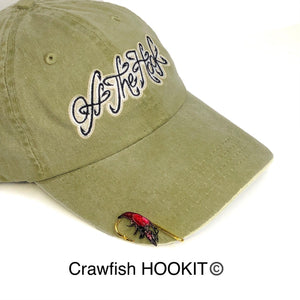 CRAWFISH HOOKIT© Hat Hook - CRAYFISH - CRAWDAD - Fishing Hat Clip