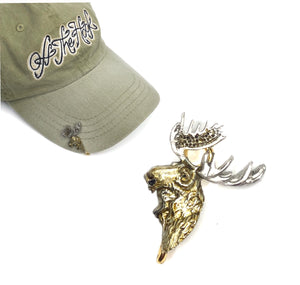 BULL MOOSE HOOKIT© Hat Hook -Moose Hat Hook - Fishing Hat Clip - Moose Head