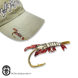 SHRIMP HOOKIT© Hat Hook - Fishing Hat Clip - Fishing Hat Pin