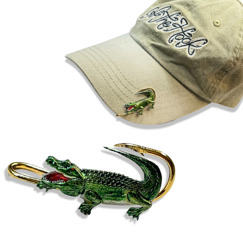ALLIGATOR HOOKIT© Hat Hook - Fishing Hat Clip – Off The Hook Jeweler