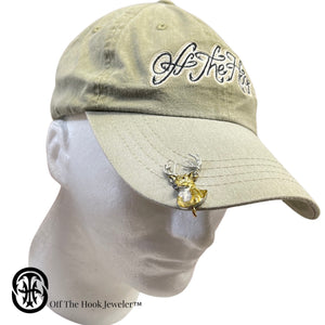 DEER HOOKIT© Hat Hook - Stag Head - Fishing Hat Clip - Hat pi