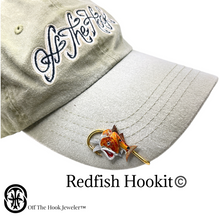 Load image into Gallery viewer, REDFISH HOOKIT© (turning #4) Hat Hook - Fishing Hat Clip -REDFISH Hat Hook