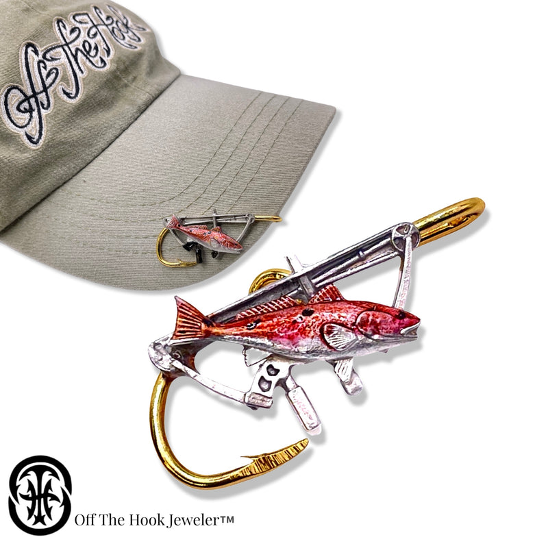Hookits Muskie Fishing Hook Hat Pin Clip