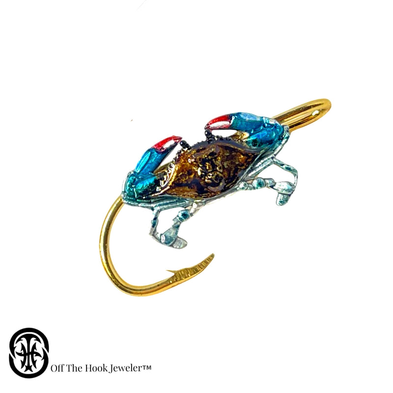 crab fish hooks BLUE CRAB HOOKIT© Hat Hook - Fishing Hat Clip