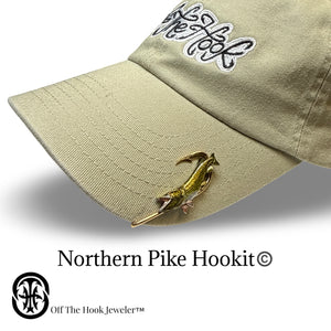 NORTHERN PIKE HOOKIT © - Hat Hook - Fishing Hat Clip - Hat Pin - Brim Clip