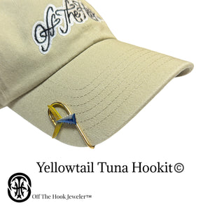 YELLOWTAIL TUNA HOOKIT© Hat Hook - Fishing Hat Clip - Hat Pin - Brim Clip