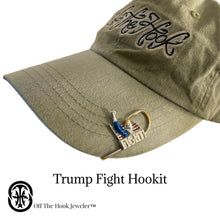 Load image into Gallery viewer, TRUMP &quot;FIGHT&quot; HOOKIT - Fishing Hat Pin - Hat Clip - Brim Clip - Maga hat - Tie Clip