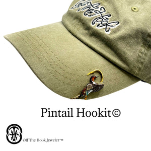 PINTAIL HOOKIT© Hat Hook - Fishing Hat Clip -  Brim clip - Brim pin