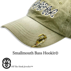 SMALLMOUTH BASS HOOKIT© Hat Hook - Fishing Hat Clip