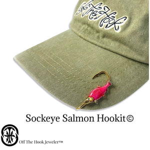 SOCKEYE SALMON HOOKIT© Hat Hook - Fishing Hat Clip