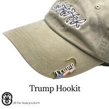 Load image into Gallery viewer, TRUMP HOOKIT - Fishing Hat Pin - Hat Clip - Brim Clip - Maga hat - Money Clip - Tie Clip