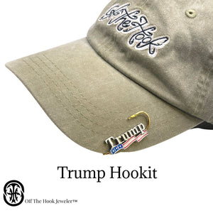 TRUMP HOOKIT - Fishing Hat Pin - Hat Clip - Brim Clip - Maga hat - Money Clip - Tie Clip
