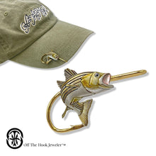 Load image into Gallery viewer, STRIPED BASS HOOKIT© (Turning) Hat Hook - Fishing Hat Clip