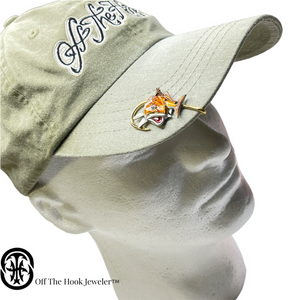 REDFISH HOOKIT© (turning #4) Hat Hook - Fishing Hat Clip -REDFISH Hat Hook