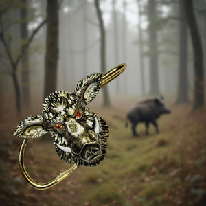 BOAR HEAD HOOKIT© Hat Hook - Fishing Hat Clip - Hog Hat Pin