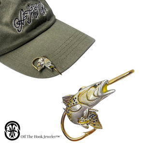 SPECKLE TROUT HOOKIT© (turning) Fishing Hat Hook - Fishing Hat Clip - Hat Pin