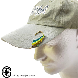 MAHI MAHI  HOOKIT© Hat Hook - Fishing Hat Clip - Fishing Hat Pin - Brim Clip