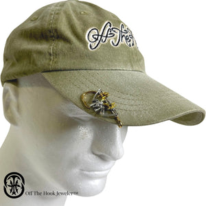 BOWHUNTING HOOKIT© Hat Hook - Fishing Hat Clip - Deer Hat Pin