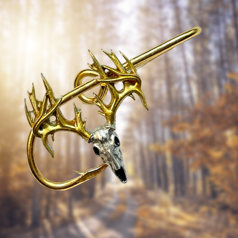DEER ANTLER (#2) HOOKIT Hat Hook - Fishing Hat Clip