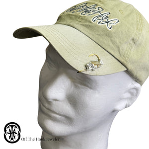 BASS BONE HOOKIT© Hat Hook - Fishing Hat Pin - Fishing Hat Clip - Fishing Hook for Hat