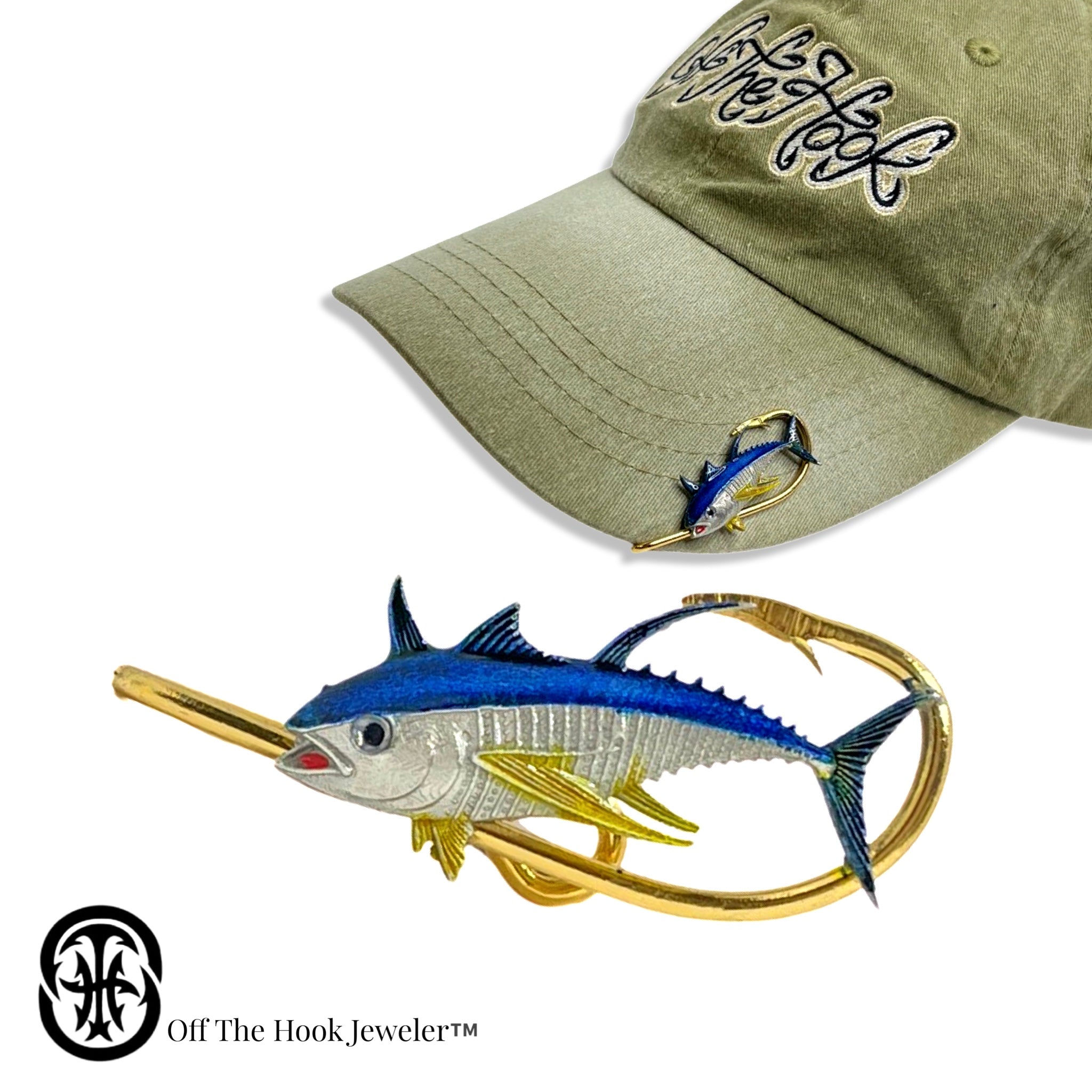 Yellow Fin Tuna Hookit Hat Hook - Fishing Hat Clip