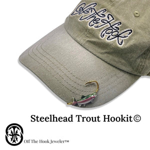 STEELHEAD TROUT HOOKIT© Hat Hook - Fishing Hat Clip