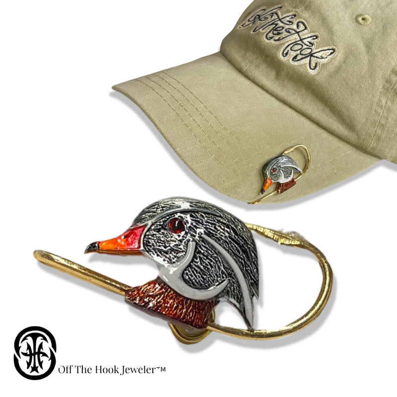 WOOD DUCK HEAD HOOKIT© - Hat Hook