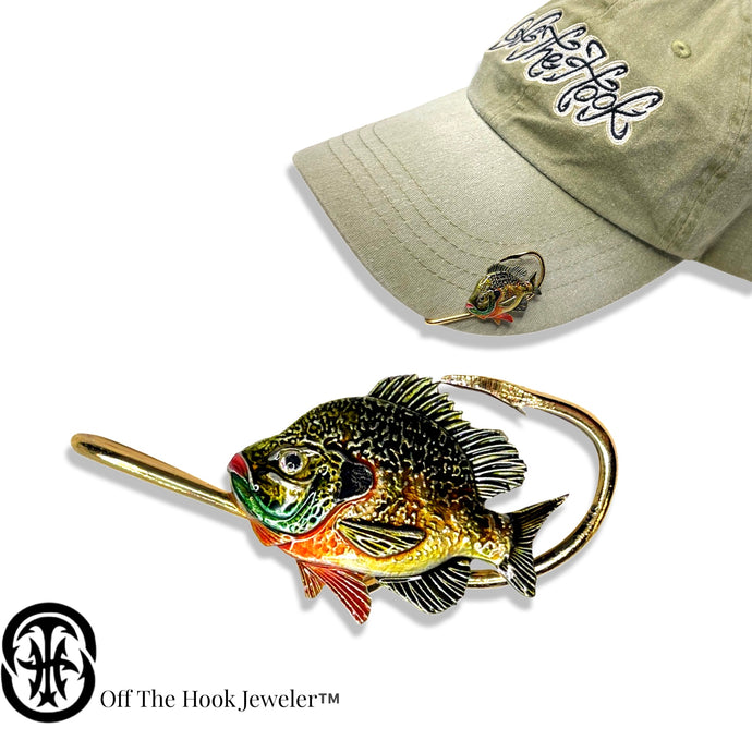 BLUEGILL FISH HOOKIT© Hat Hook - Fishing Hat Clip - Fishing Hat Pin