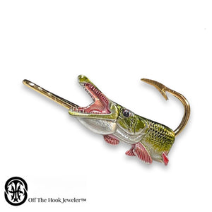ALLIGATOR GARFISH HOOKIT© - Fishing Hat Hook - Fishing Hat Pin