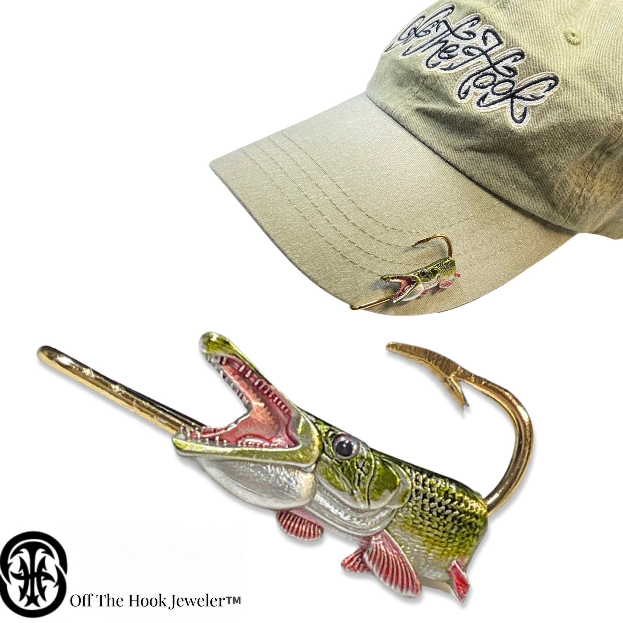 ALLIGATOR GARFISH HOOKIT - Fishing Hat Hook - Fishing Hat Pin - Brim Clip ALLIGATOR GARFISH HOOKIT - Fishing Hat Hook - Fishing Hat Pin - Brim Clip
