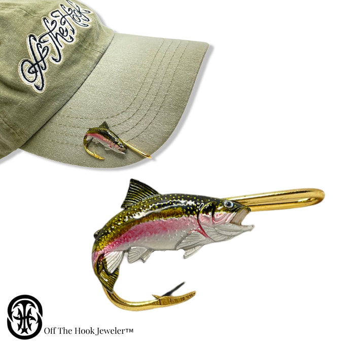 RAINBOW TROUT HOOKIT© Hat Hook - Fishing Hat Clip