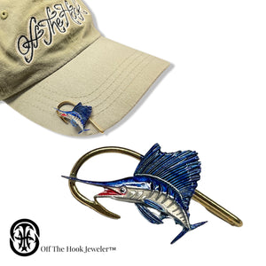 SAILFISH HOOKIT© Hat Hook - Fishing Hat Clip – Off The Hook Jeweler
