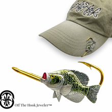 Load image into Gallery viewer, CRAPPIE (White Crappie) HOOKIT© Sac-Au-Lait - Hat Hook - Fishing Hat Clip