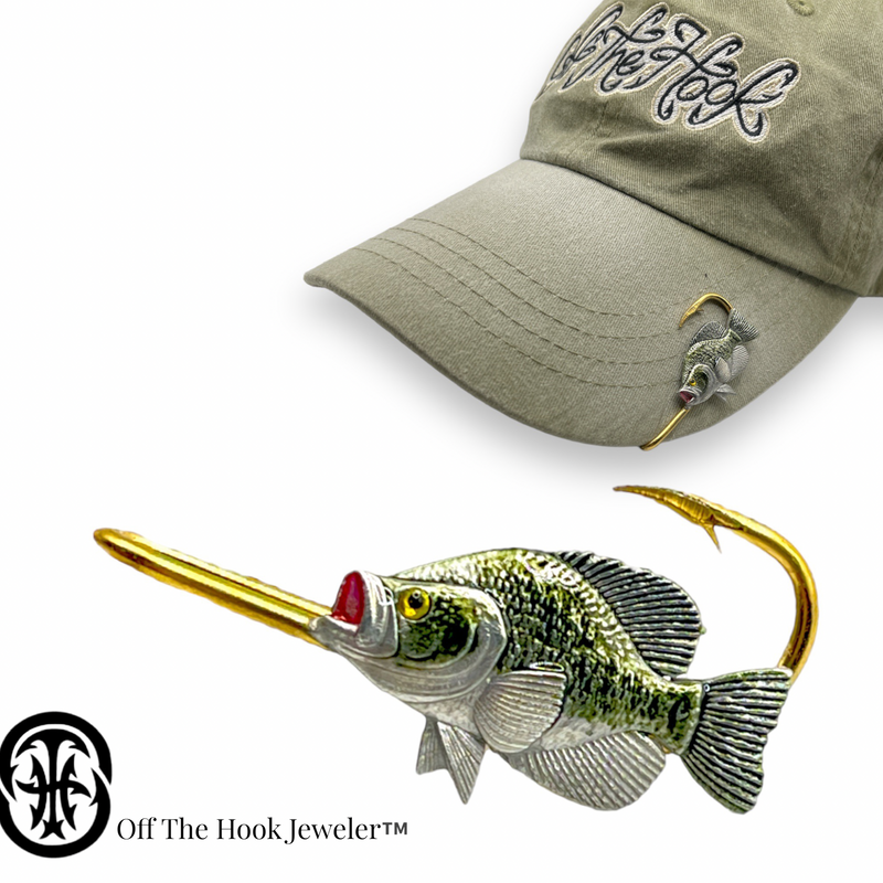 crappie fish hooks CRAPPIE (White Crappie) HOOKIT© Sac-Au-Lait - Hat Hook