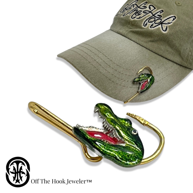ALLIGATOR HEAD HOOKIT Hat Hook - Fishing Hat Clip - Hat Pin