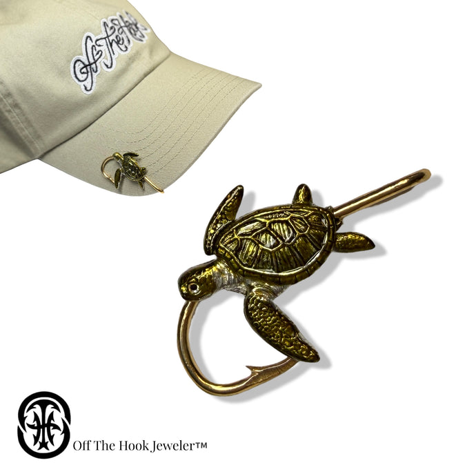 SEA TURTLE HOOKIT©  Hat Hook - Turtle Hat Pin - Hat Clip - Brim Clip