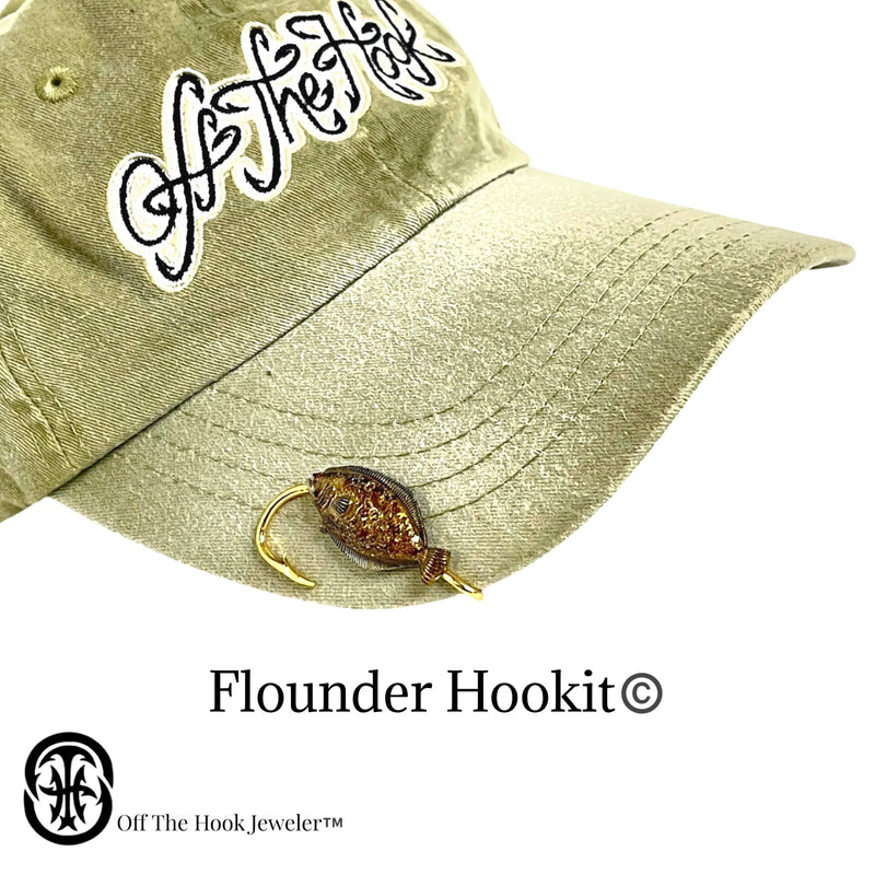 af fish hook monogram cap FLOUNDER HOOKIT© Hat Hook