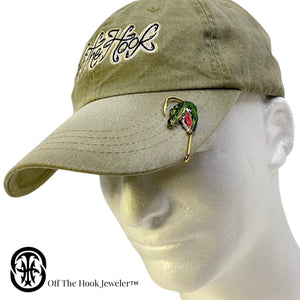 ALLIGATOR HEAD HOOKIT© Hat Hook - Fishing Hat Clip - Hat Pin - Brim Clip