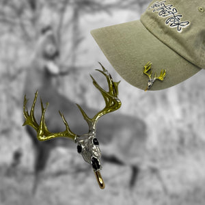 DEER ANTLER HOOKIT© #1 - Hat Hook - Fishing Hat Clip - Deer Hat Pin