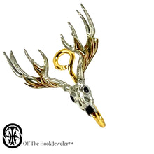 Load image into Gallery viewer, ELK ANTLER HOOKIT© Hat Hook -Moose Hat Hook - Fishing Hat Clip - Elk Skull